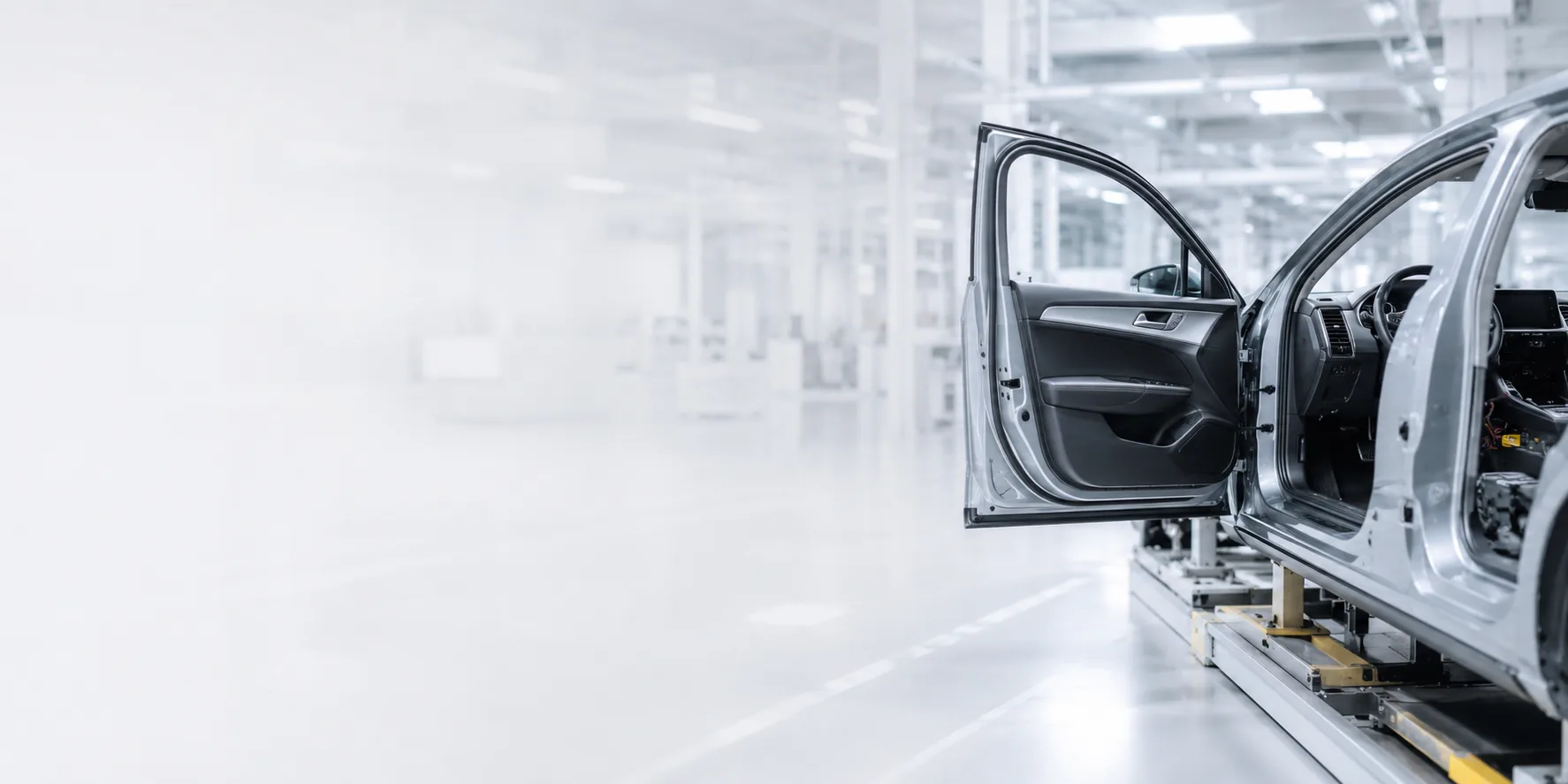 Automotive assembly line with vehicle functional modules