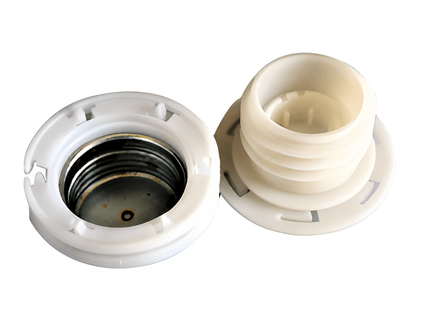 Automotive fuel filler cap assembly components