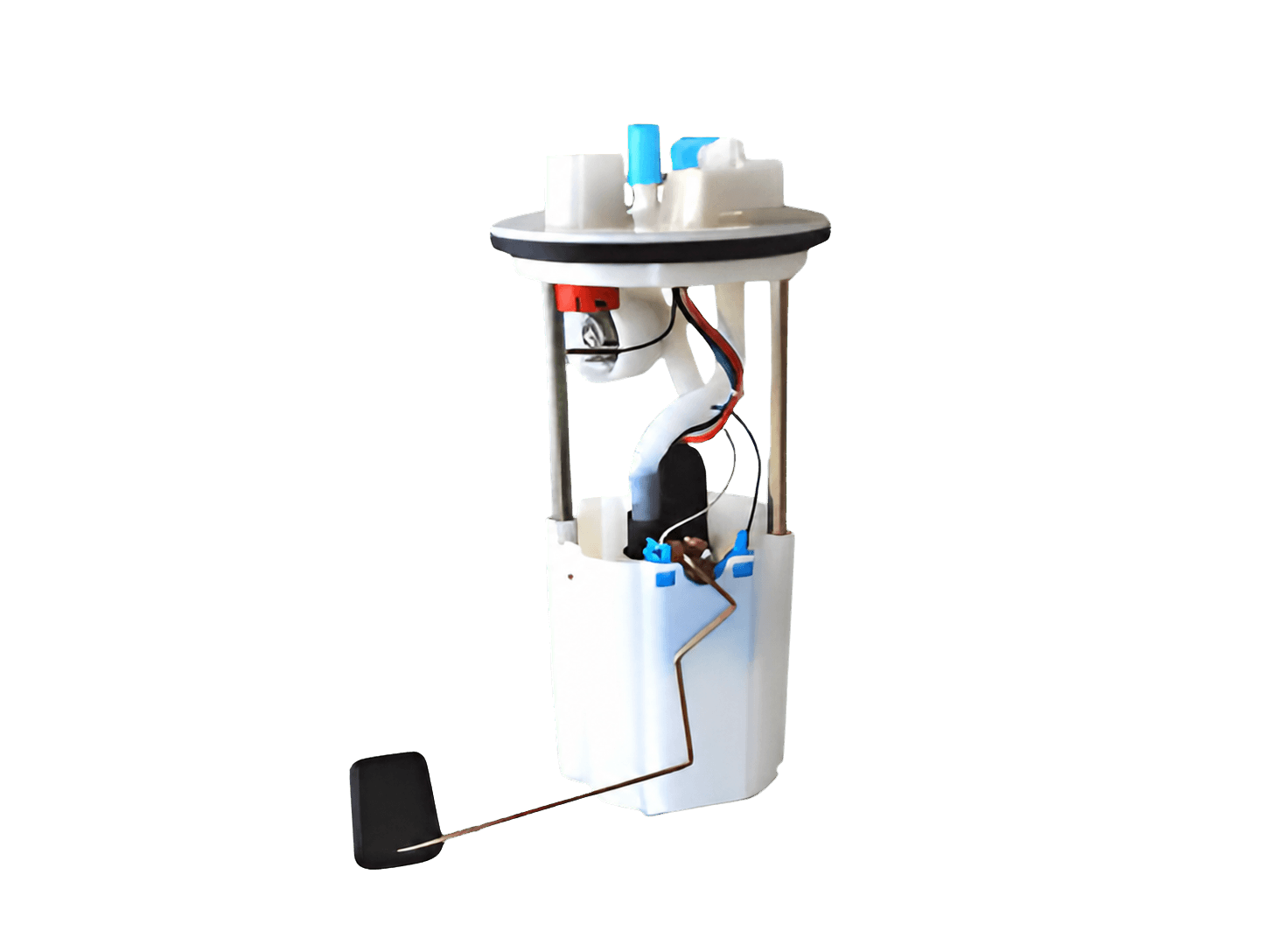 Automotive plastic fuel pump assembly