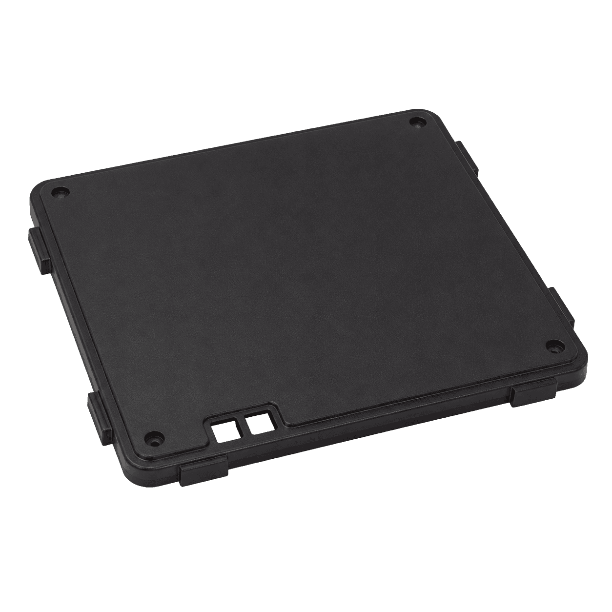 Molded control-box cover with perimeter fastening features