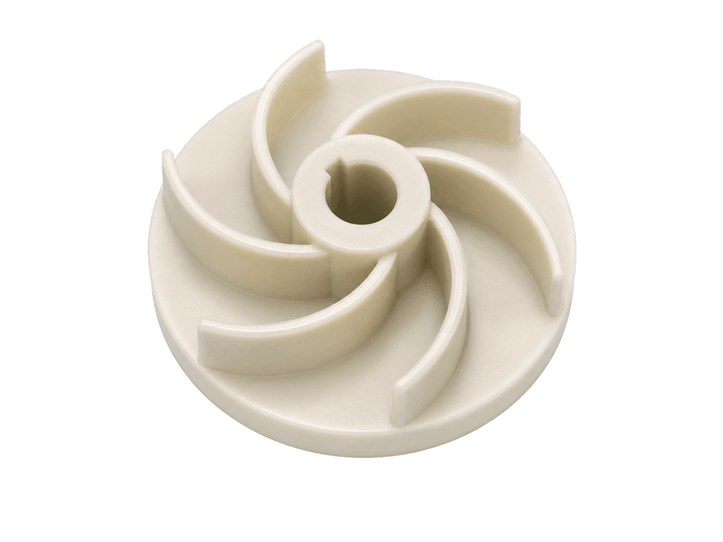 Injection-molded POM centrifugal pump impeller