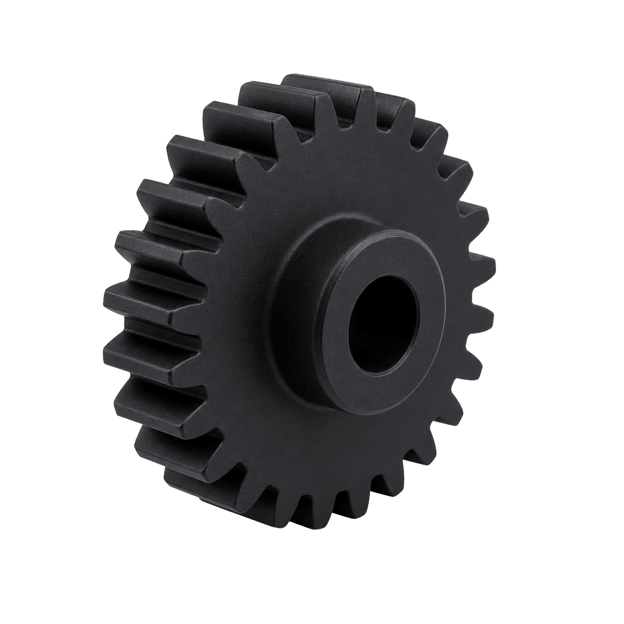 Injection-molded gears for outdoor equipment lawn mowers