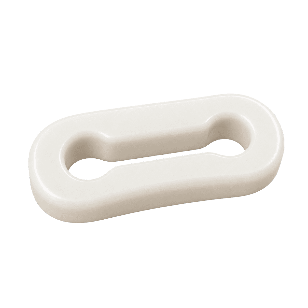 Off-white injection-molded air-spinning guide with narrowed fiber channels