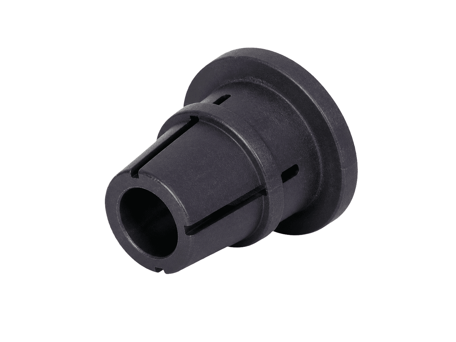Black injection-molded POM tube holder adapter